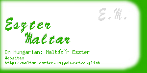 eszter maltar business card